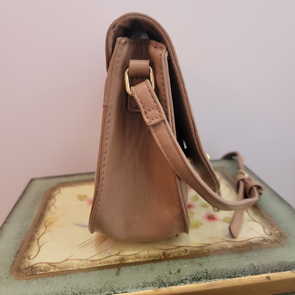 Sole Society Vegan Leather Tan Cross Body - Picture 6 of 13